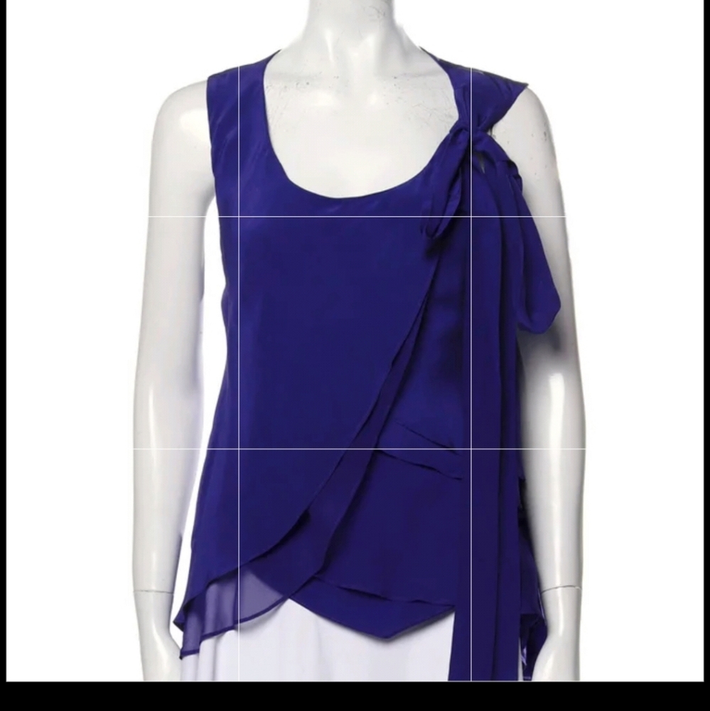 NWT Robert Rodriguez Purple Tunic Silk Blouse Size 4/S